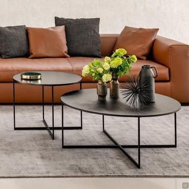 Low round coffee table Bali from living room